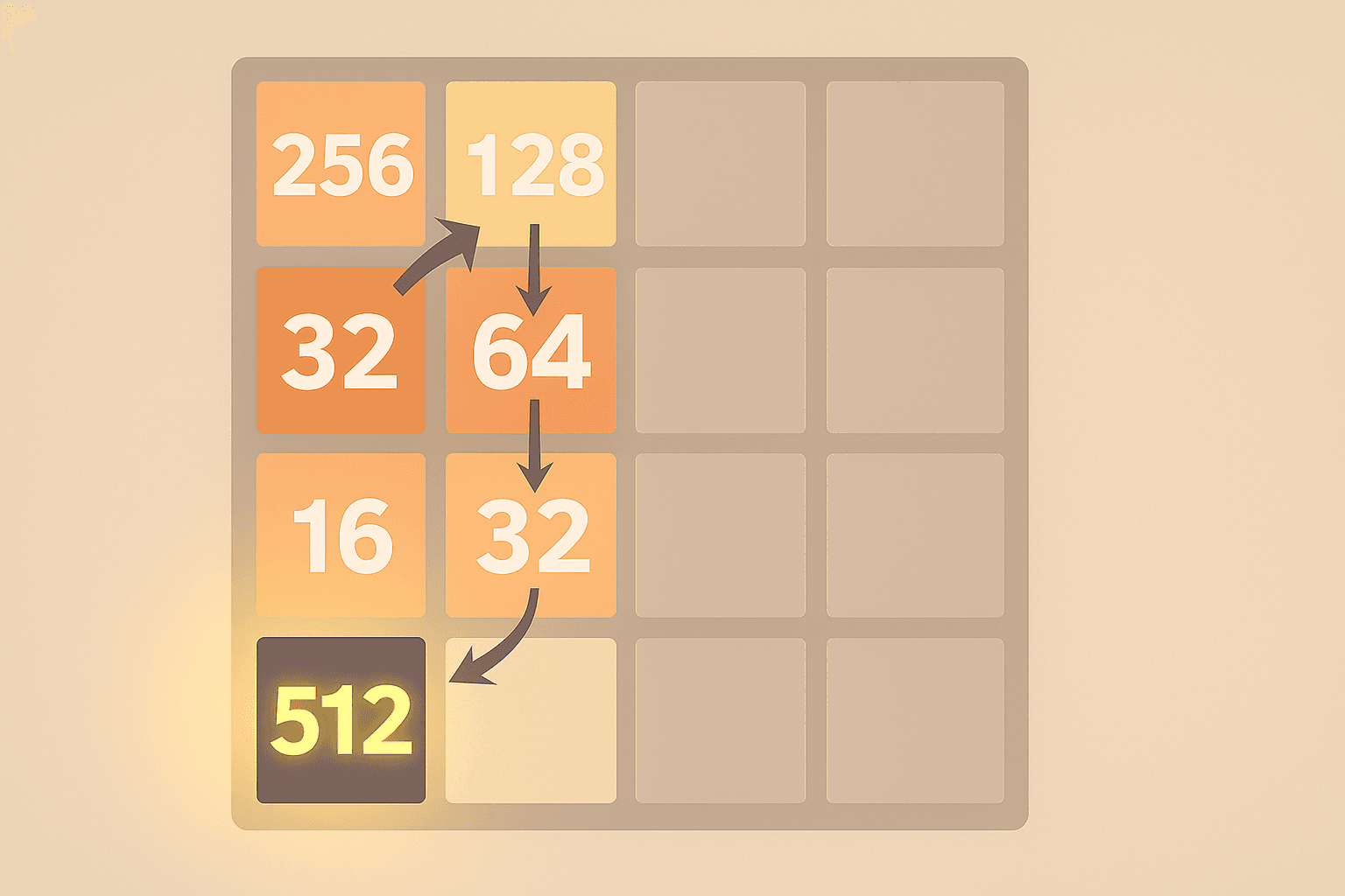 2048 snake pattern strategy